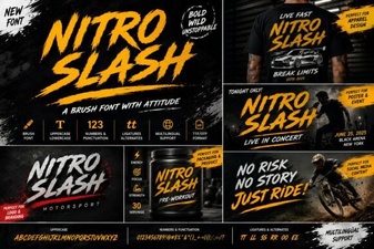 Nitro Slash Font: Design Projects & Creative Use