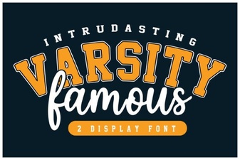 Famous Varsity Fonts for Creative Projects & Designs
