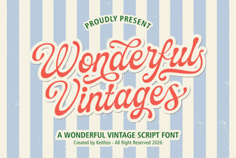 Wonderful Vintages: the Font for Creative Design Projects